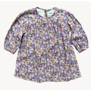 Zara Girl's Multi Flowery Colorful Shift Dress Size 2-3 Y